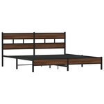 vidaXL Cadre de lit en métal sans matelas chêne marron 183x213 cm
