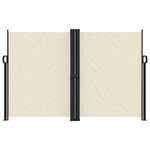 vidaXL Auvent latéral rétractable crème 160x1200 cm