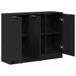 Buffet vidaXL Noir Chêne 90 5x30x70 cm Bois d'ingénierie
