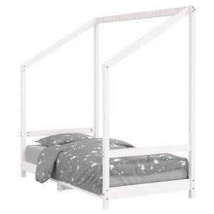 vidaXL Cadre de lit pour enfant blanc 80x160 cm bois de pin massif