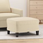 vidaXL Repose-pied Crème 60x50x41 cm Tissu
