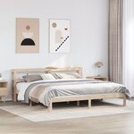vidaXL Cadre de lit avec tête de lit sans matelas 180x200 cm