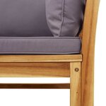 vidaXL Salon de jardin avec coussins 9 Pièces bois massif d'acacia