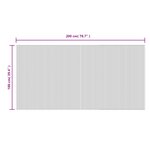 vidaXL Tapis rectangulaire naturel clair 100x200 cm bambou