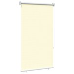 vidaXL Store roulant extérieur protection UV Crème Polyester