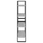 vidaXL Bibliothèque à 4 niveaux gris béton 80x30x140cm bois ingénierie
