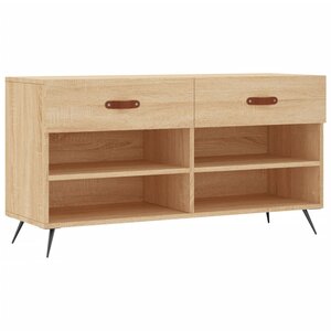 vidaXL Banc à chaussures chêne sonoma 102x35x55 cm bois d'ingénierie