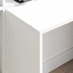 vidaXL Bureau avec étagère Blanc 138.5 x 55 x 143 cm Bois d'ingénierie