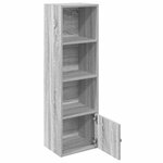 vidaXL Bibliothèque sonoma gris 31x24x102 cm bois d'ingénierie