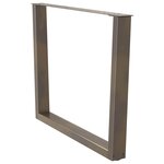 vidaXL Pieds de table à manger en forme de V  3 pièces  acier naturel  100 x (72-73 3) cm