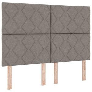 vidaXL Tête de Lit en Tissu Géométrique Taupe 140 cm tissu