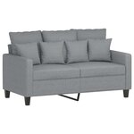 vidaXL Ensemble de canapés 3 Pièces avec coussins Gris clair Tissu