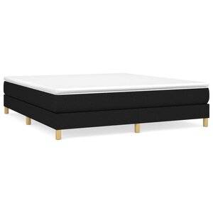 vidaXL Cadre de lit Noir 180 x 200 cm Tissu