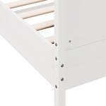 vidaXL Cadre de lit sans matelas blanc 120x190 cm bois de pin massif