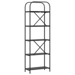 vidaXL Étagère Chêne noir 60 x 30 x 183 cm Bois d'ingénierie