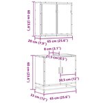 vidaXL Ensemble de meubles de salle de bain 2 Pièces Chêne fumé