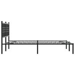 vidaXL Cadre de lit métal sans matelas avec tête de lit noir 135x190cm