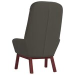 vidaXL Chaise de relaxation Gris foncé Velours