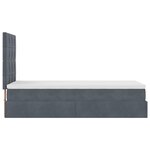 vidaXL Cadre de lit ottoman avec matelas gris foncé 100x200 cm velours