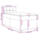 vidaXL Sommier à lattes de lit et matelas Gris clair 90x190 cm Velours