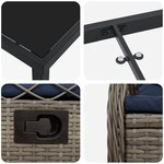 vidaXL Ensemble de salle à manger de jardin 7 pièces Gris Poly Rattan