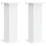 vidaXL Support de Plante 2 pc Blanc 30 5 x 30 x 80 5 cm