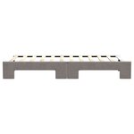 vidaXL Lit de jour avec gigogne sans matelas taupe 80x200 cm
