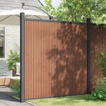 vidaXL Panneau de clôture marron 173x186 cm WPC