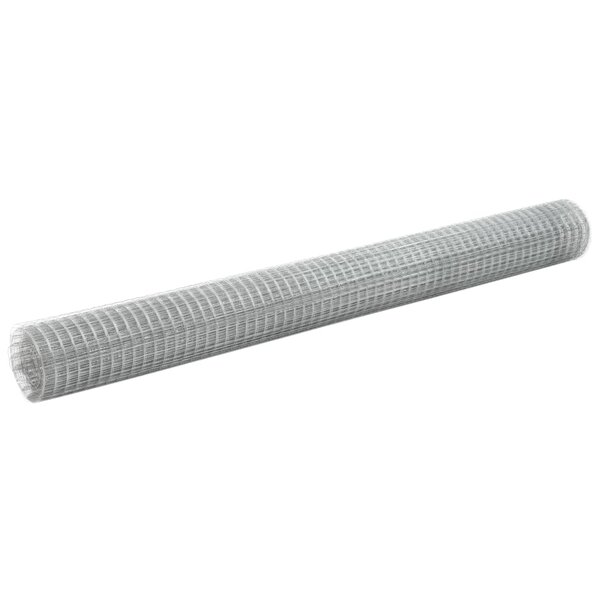 vidaXL Grillage pour volière acier galvanisé 10x1 5 m argenté
