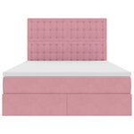 vidaXL Lit avec rangement et matelas Rose 140 x 190 cm Velours