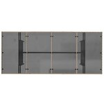 vidaXL Table de jardin avec dessus en verre beige résine tressée