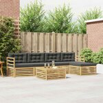 vidaXL Ensemble de canapés d'extérieur 6 pc Blanc et anthracite