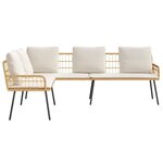 vidaXL Canapé avec coussin Marron 61.5 x 123 x 82cm Métal