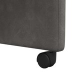 vidaXL Chaises de Salle à Manger avec Roues 2 Pièces Noir 58 x 67 x 97 cm