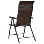 vidaXL Chaises pliables de jardin lot de 8 marron résine tressée