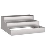 vidaXL Cache-pot de jardin Argent 90 x 90 x 35 cm Acier inoxydable