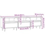 vidaXL Meuble TV vieux bois 150x30x44 5 cm bois d'ingénierie