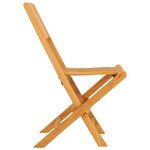 vidaXL Chaises de jardin pliantes lot de 4 47x62x90cm bois massif teck