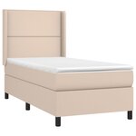 vidaXL Sommier à lattes de lit matelas LED Cappuccino 90x200cm