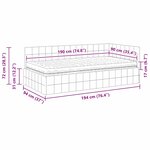 vidaXL Cadre de lit d'angle avec matelas 2 pc Turquoise 90 x 190 cm