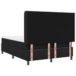 vidaXL Lit avec matelas à ressorts Noir 140x200 cm en tissu