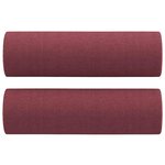 vidaXL Ensemble de canapés 2 Pièces avec coussins rouge bordeaux tissu