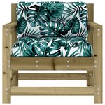 vidaXL Chaises de jardin avec coussins lot de 2 bois de pin imprégné
