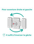 THIRARD - Verrou double entrée Transit 2 pour porte d'entrée  cylindre 60mm  4 clés  époxy or