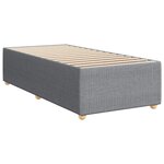 vidaXL Sommier à lattes de lit avec matelas Gris clair 90x200 cm Tissu
