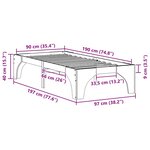 vidaXL Cadre de lit Blanc 90 x 190 cm Pin massif