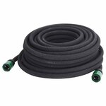 vidaXL Tuyau d'arrosage de jardin noir 0 6" 25 m caoutchouc