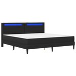 vidaXL Cadre de lit avec bandes LED Noir 200 x 200 cm Simili cuir