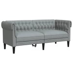 vidaXL Ensemble de canapés 2 Pièces gris clair tissu