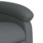 vidaXL Fauteuil de massage inclinable Gris Similicuir